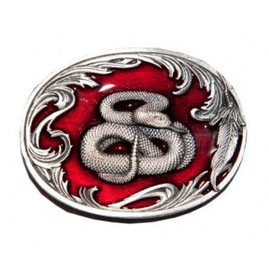 Boucle de ceinture western country, motif "serpent ".
